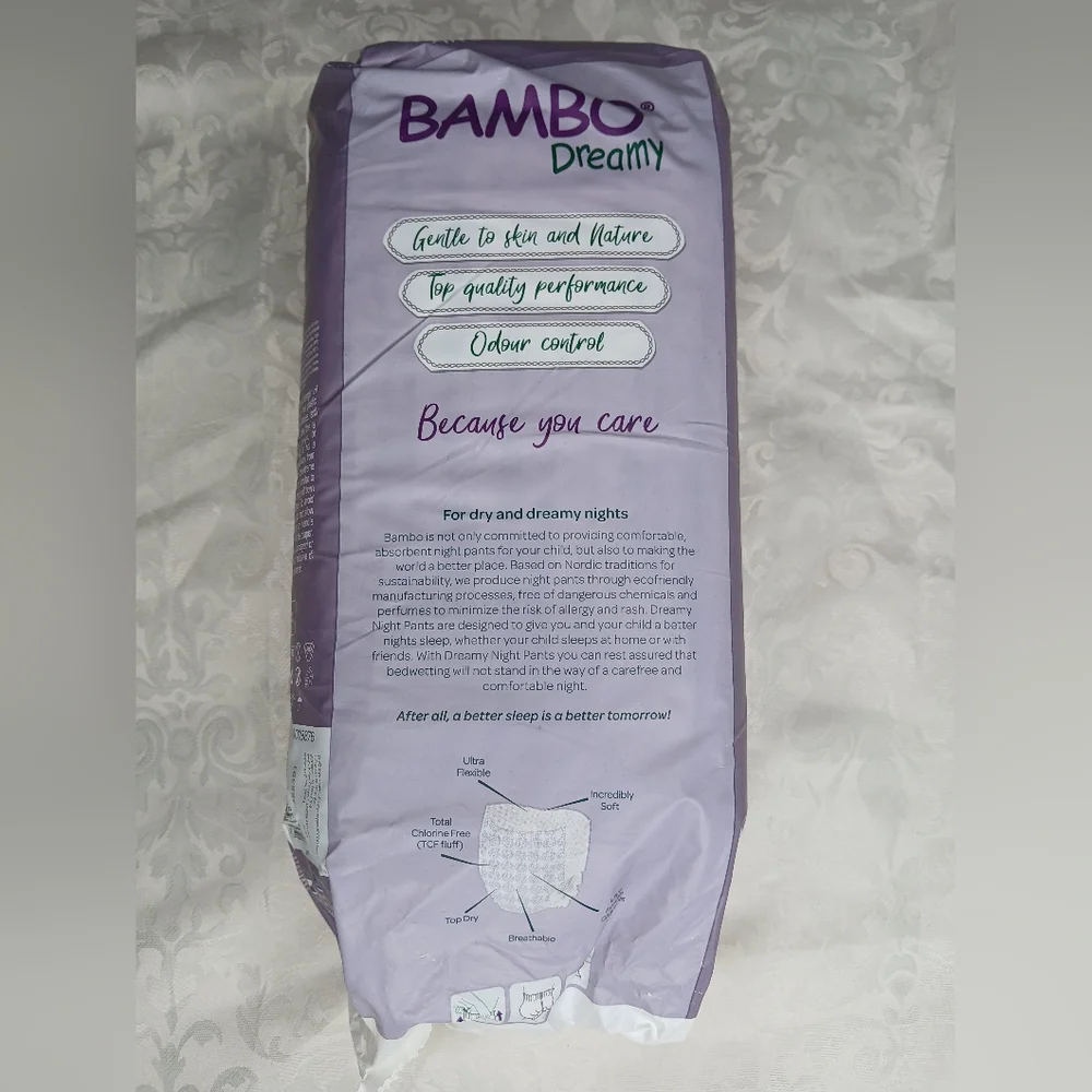 Bambo Dreamy Eco-Friendly Night Pants for Girls Age 8-15 Years, 77-110 lbs.